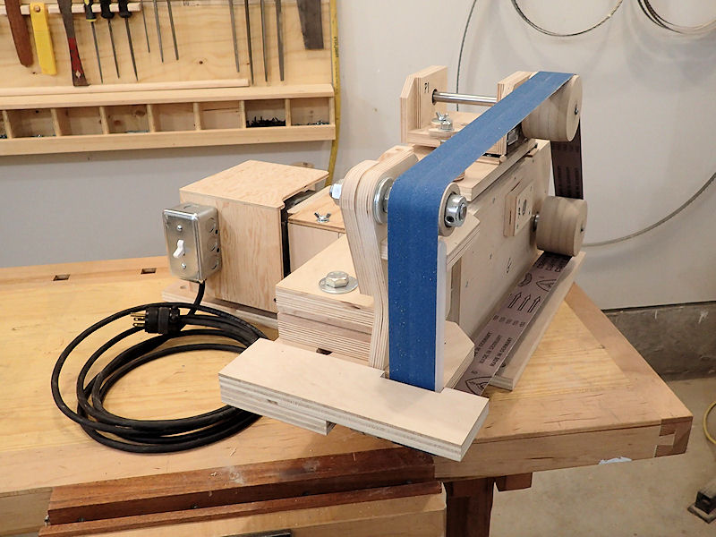 homemade machine belt grinder complete